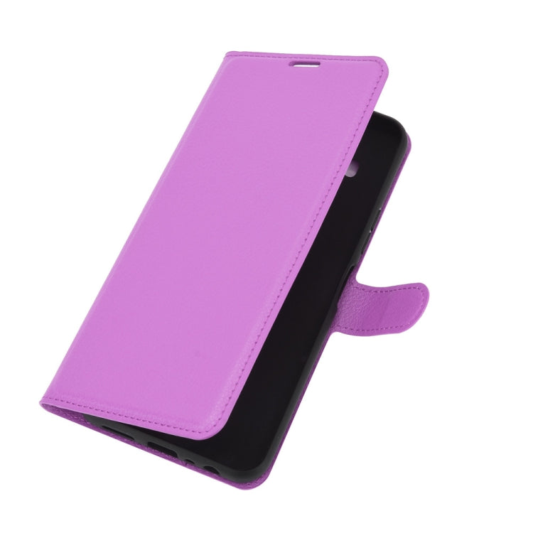 For Nokia 8.3 5G Litchi Texture Horizontal Flip Protective Case with Holder & Card Slots & Wallet(Purple)