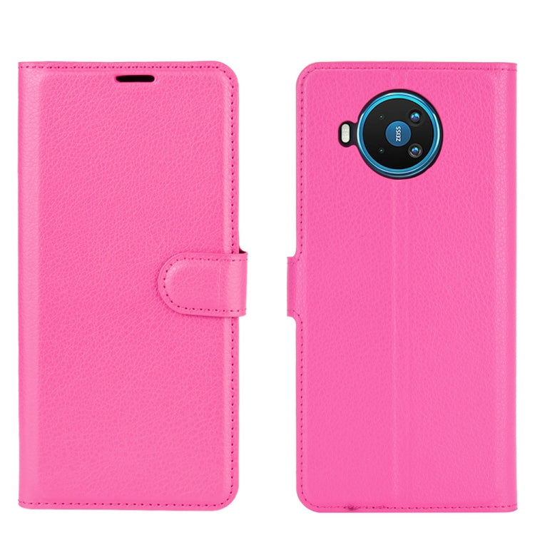 For Nokia 8.3 5G Litchi Texture Horizontal Flip Protective Case with Holder & Card Slots & Wallet(Rose red)
