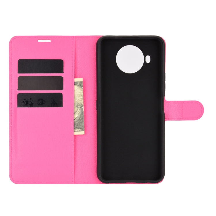 For Nokia 8.3 5G Litchi Texture Horizontal Flip Protective Case with Holder & Card Slots & Wallet(Rose red)