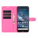 For Nokia 8.3 5G Litchi Texture Horizontal Flip Protective Case with Holder & Card Slots & Wallet(Rose red)