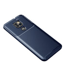 For Motorola Moto G9 Play Carbon Fiber Texture Shockproof TPU Case(Blue)