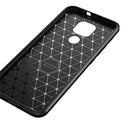 For Motorola Moto G9 Play Carbon Fiber Texture Shockproof TPU Case(Blue)