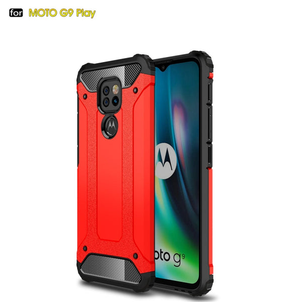 For Motorola Moto G9 Play Magic Armor TPU + PC Combination Case(Red)