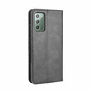 For Samsung Galaxy S20 FE 4G / 5G Magnetic Buckle Retro Crazy Horse Texture Horizontal Flip Leather Case with Holder & Card Slots & Photo Frame(Black)