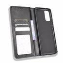 For Samsung Galaxy S20 FE 4G / 5G Magnetic Buckle Retro Crazy Horse Texture Horizontal Flip Leather Case with Holder & Card Slots & Photo Frame(Black)