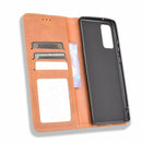 For Samsung Galaxy S20 FE 4G / 5G Magnetic Buckle Retro Crazy Horse Texture Horizontal Flip Leather Case with Holder & Card Slots & Photo Frame(Brown)