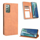 For Samsung Galaxy S20 FE 4G / 5G Magnetic Buckle Retro Crazy Horse Texture Horizontal Flip Leather Case with Holder & Card Slots & Photo Frame(Brown)