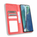 For Samsung Galaxy S20 FE 4G / 5G Magnetic Buckle Retro Crazy Horse Texture Horizontal Flip Leather Case with Holder & Card Slots & Photo Frame(Red)