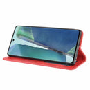 For Samsung Galaxy S20 FE 4G / 5G Magnetic Buckle Retro Crazy Horse Texture Horizontal Flip Leather Case with Holder & Card Slots & Photo Frame(Red)