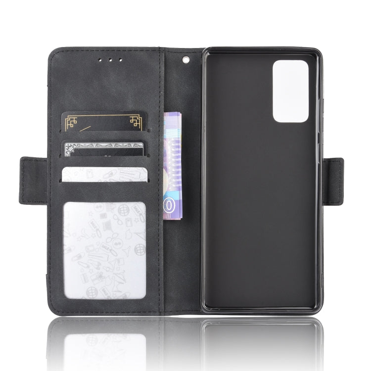 For Samsung Galaxy S20 FE 4G / 5G Wallet Style Skin Feel Calf Pattern Leather Case with Separate Card Slot(Black)
