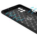 For Samsung Galaxy M51 (Side Fingerprint) Metal Ring Holder 360 Degree Rotating TPU Case(Black+Black)