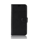 Litchi Texture Wallet Leather Stand Protective Case for Samsung A80/A90(black)