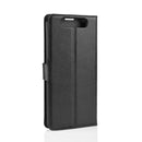Litchi Texture Wallet Leather Stand Protective Case for Samsung A80/A90(black)