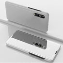For LG Velvet 5G Plated Mirror Horizontal Flip Leather Case with Holder(Silver)