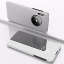 For Huawei Y9a 2020/Enjoy 20 Plus Plated Mirror Horizontal Flip Leather Case with Holder(Silver)