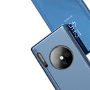 For Huawei Y9a 2020/Enjoy 20 Plus Plated Mirror Horizontal Flip Leather Case with Holder(Purple Blue)