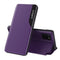 For Galaxy A81/Note 10 Lite/M60S Side Display Magnetic Shockproof Horizontal Flip Leather Case with Holder(Purple)