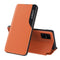 For Galaxy M51 Side Display Magnetic Shockproof Horizontal Flip Leather Case with Holder(Orange)