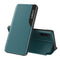 For Samsung Galaxy Note 10 Plus Side Display Magnetic Shockproof Horizontal Flip Leather Case with Holder(Green)