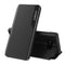 For Samsung Galaxy S8 Plus Side Display Magnetic Shockproof Horizontal Flip Leather Case with Holder(Black)