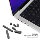 ENKAY 3 in 1 Matte Laptop Case with TPU Keyboard Film / Anti-dust Plugs for MacBook Air 13.6 2022 A2681 EU Version(White)