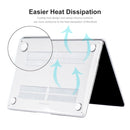 For MacBook Air 13.6 2022 A2681 EU Version ENKAY 3 in 1 Crystal Laptop Case with TPU Keyboard Film / Anti-dust Plugs(Black)