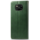 For Xiaomi Poco X3 NFC Retro Solid Color Leather Buckle Phone Case with Lanyard & Photo Frame & Card Slot & Wallet & Stand Function(Green)