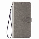 For Xiaomi Poco X3 NFC Mandala Flower Embossed Horizontal Flip Leather Case with Bracket / Card Slot / Wallet / Lanyard(Gray)