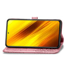For Xiaomi Poco X3 NFC Mandala Flower Embossed Horizontal Flip Leather Case with Bracket / Card Slot / Wallet / Lanyard(Rose Gold)