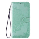 For Xiaomi Poco X3 NFC Mandala Flower Embossed Horizontal Flip Leather Case with Bracket / Card Slot / Wallet / Lanyard(Green)
