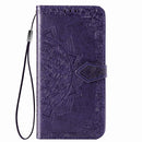 For Xiaomi Poco X3 NFC Mandala Flower Embossed Horizontal Flip Leather Case with Bracket / Card Slot / Wallet / Lanyard(Purple)