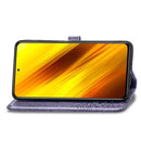 For Xiaomi Poco X3 NFC Mandala Flower Embossed Horizontal Flip Leather Case with Bracket / Card Slot / Wallet / Lanyard(Purple)