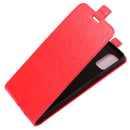 For Samsung Galaxy M51 (Side Fingerprint) R64 Texture Single Vertical Flip Leather Protective Case with Card Slots & Photo Frame(Red)