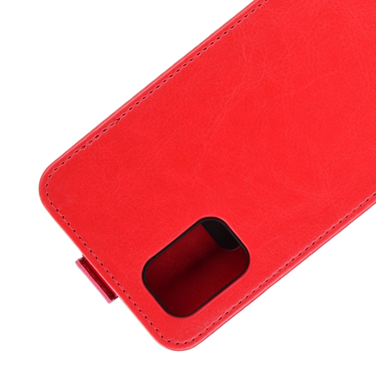 For Samsung Galaxy M51 (Side Fingerprint) R64 Texture Single Vertical Flip Leather Protective Case with Card Slots & Photo Frame(Red)