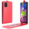 For Samsung Galaxy M51 (Side Fingerprint) R64 Texture Single Vertical Flip Leather Protective Case with Card Slots & Photo Frame(Red)