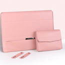 4 in 1 Universal Laptop Holder PU Waterproof Protection Wrist Laptop Bag, Size:11/12inch(Rose gold)