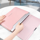 4 in 1 Universal Laptop Holder PU Waterproof Protection Wrist Laptop Bag, Size:11/12inch(Rose gold)