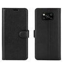 For Xiaomi Poco X3/X3 NFC Litchi Texture Horizontal Flip Protective Case with Holder & Card Slots & Wallet(Black)