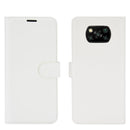 For Xiaomi Poco X3/X3 NFC Litchi Texture Horizontal Flip Protective Case with Holder & Card Slots & Wallet(White)