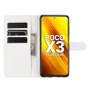For Xiaomi Poco X3/X3 NFC Litchi Texture Horizontal Flip Protective Case with Holder & Card Slots & Wallet(White)