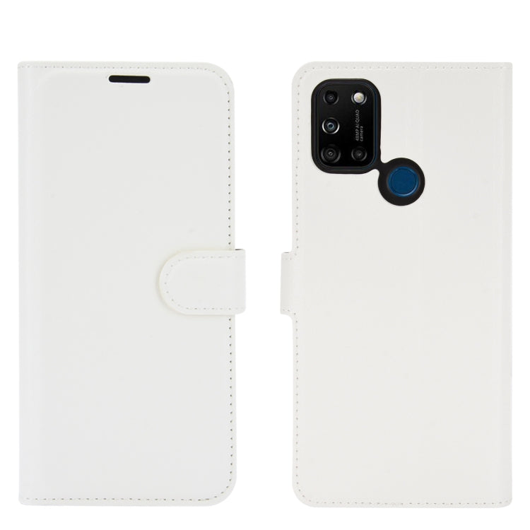 For WIKO View 5 Litchi Texture Horizontal Flip Protective Case with Holder & Card Slots & Wallet(White)