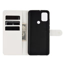 For WIKO View 5 Litchi Texture Horizontal Flip Protective Case with Holder & Card Slots & Wallet(White)