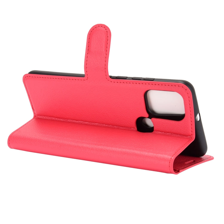 For WIKO View 5 Litchi Texture Horizontal Flip Protective Case with Holder & Card Slots & Wallet(Red)