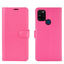 For WIKO View 5 Litchi Texture Horizontal Flip Protective Case with Holder & Card Slots & Wallet(Rose red)