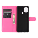 For WIKO View 5 Litchi Texture Horizontal Flip Protective Case with Holder & Card Slots & Wallet(Rose red)