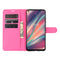 For WIKO View 5 Litchi Texture Horizontal Flip Protective Case with Holder & Card Slots & Wallet(Rose red)