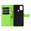 For WIKO View 5 Litchi Texture Horizontal Flip Protective Case with Holder & Card Slots & Wallet(Green)