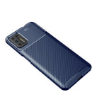 For Motorola Moto G9 Plus Carbon Fiber Texture Shockproof TPU Case(Blue)