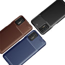 For Motorola Moto G9 Plus Carbon Fiber Texture Shockproof TPU Case(Blue)