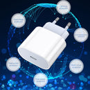 PD 20W Single USB-C / Type-C Interface Travel Charger, EU Plug